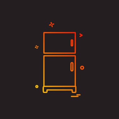 Mobilya simgesi tasarım, renkli vektör çizim