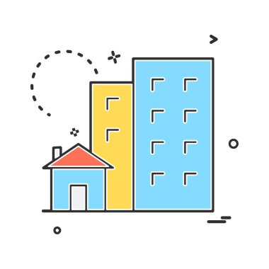 Ev simgesi tasarım vektörü