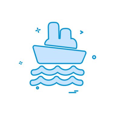 Gemi simge tasarlamak vektör