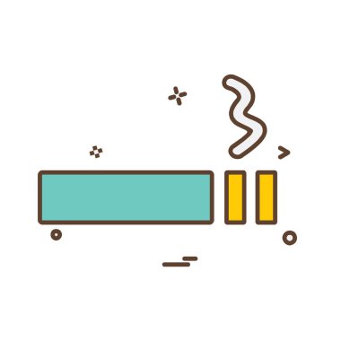 Sigara simgesi tasarım vektörü