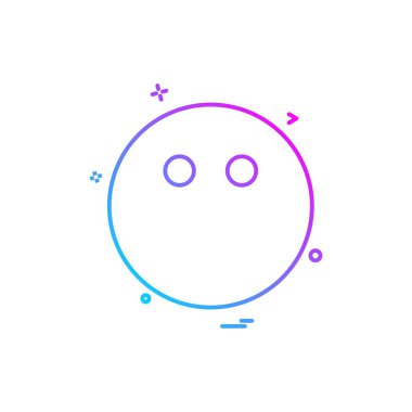 Emoji simgesi tasarım, renkli vektör çizim