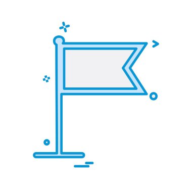 Bayrak simgesi tasarım vektörü