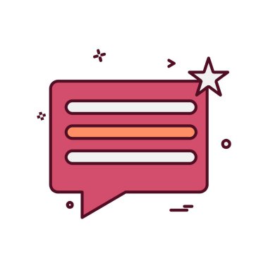 İleti simgesi tasarım vektörü