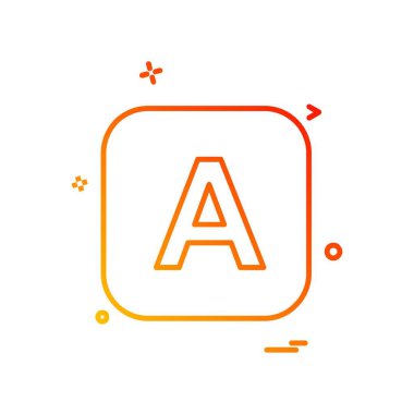 İngilizce alfabe simge tasarlamak vektör 