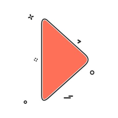 Doğru simgesi tasarım, renkli vektör çizim