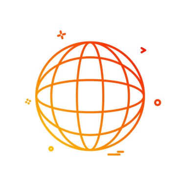 glob harita simge vektör tasarımı