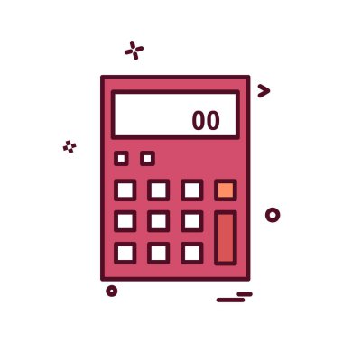 Hesap makinesi simgesi tasarım vektörü 