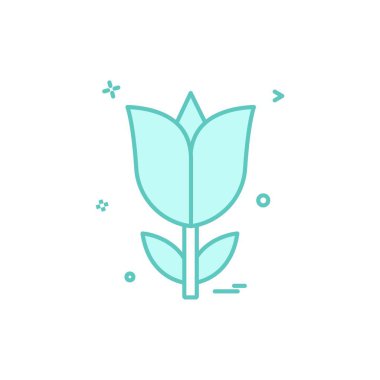 Beyaz arka plan üzerinde simge vektör çiçek