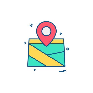 Navigasyon simgesi tasarım vektörü