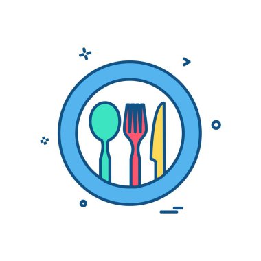 Gıda simgesi tasarım vektörü