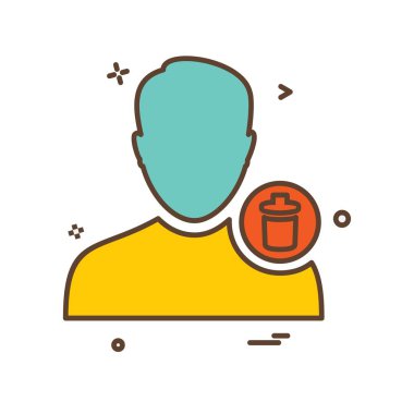 Avatar erkek simge tasarım vektörü