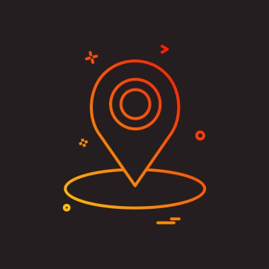 harita konumu gps simge vektör tasarımı