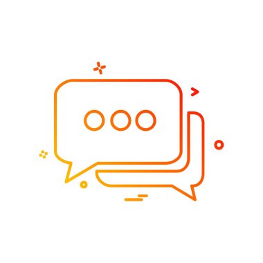 İleti simgesi tasarım vektörü