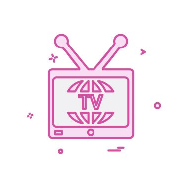 TV simgesi tasarım vektörü