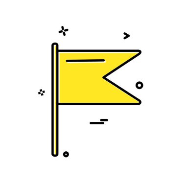 Bayrak simgesi tasarım vektörü