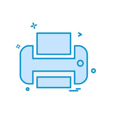 Yazıcı simgesi tasarım, vektör çizim