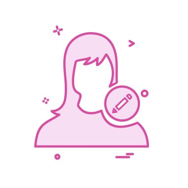 Kadın avatar simge tasarlamak vektör