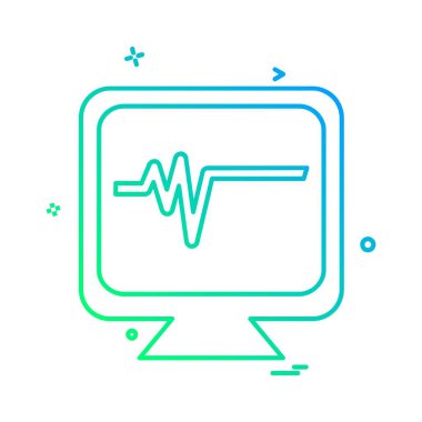 EKG simge tasarlamak vektör