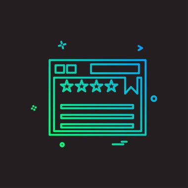 Web sitesi simgesi tasarım, renkli vektör çizim
