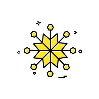 Beyaz arka plan üzerinde Snow flake simge vektör