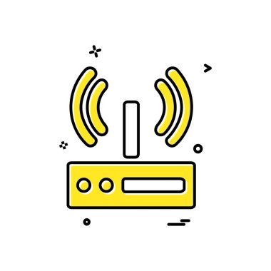 Wifi simge tasarım vektörü