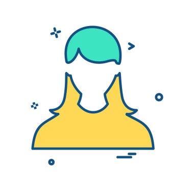 Kadın simge tasarlamak vektör