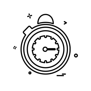 Saat simgesi tasarım, renkli vektör çizim