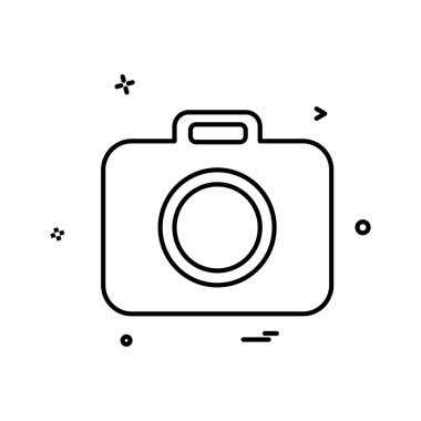 Kamera simgesi tasarım vektörü