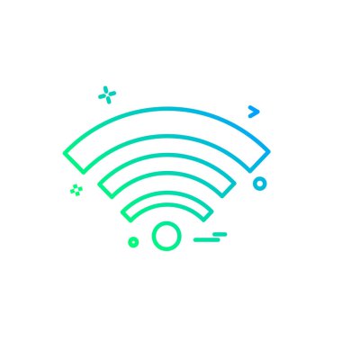 Wifi simge tasarım vektörü