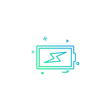 Pil şarj simge tasarlamak vektör 