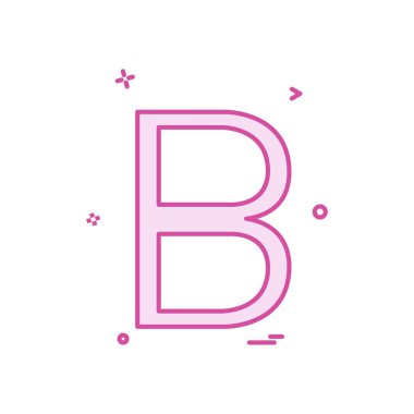 b harfi simge vektör tasarımı