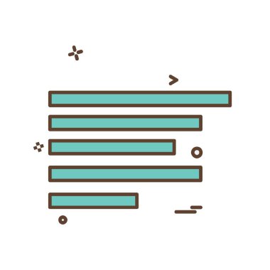 Metin hizalama simge tasarlamak vektör