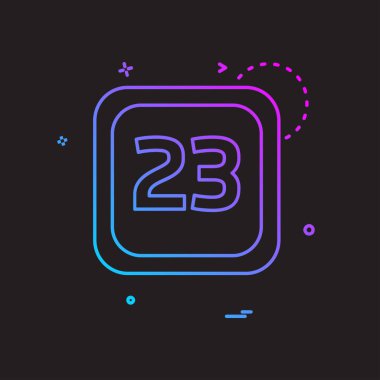 23 tarihi takvim simge tasarlamak vektör