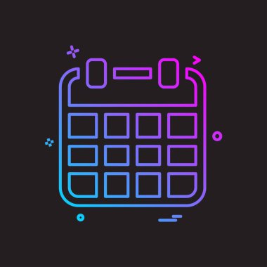 Takvim simgesi tasarım vektörü