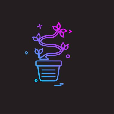 Bitki simgesi tasarım vektörü 