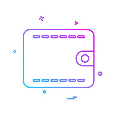 m-cüzdan simgesi tasarım, vektör çizim