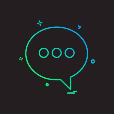 İleti simgesi tasarım vektörü