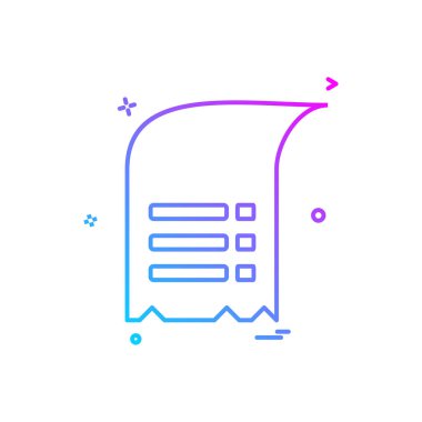 Belge simgesi tasarım vektörü