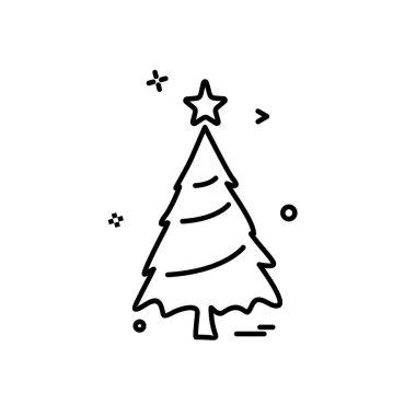Noel ağacı simge tasarlamak vektör