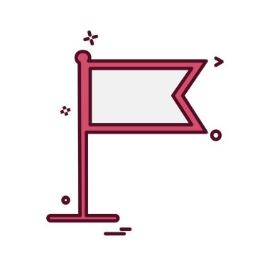 Bayrak simgesi tasarım vektörü