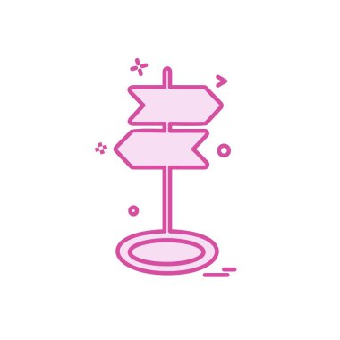 Yön Panosu simgesi tasarım, renkli vektör çizim