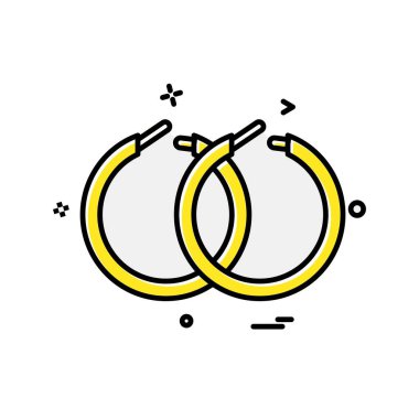 Küpe simge tasarlamak vektör