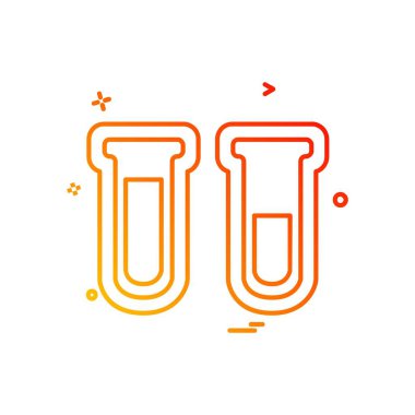 Tüp simgesi tasarım, renkli vektör çizim