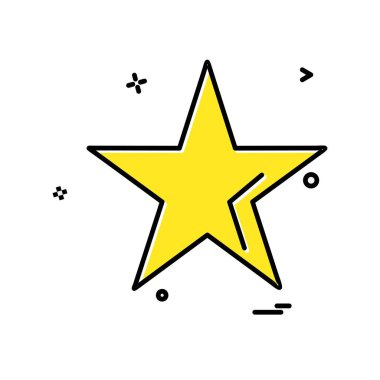 Beyaz arka plan üzerinde yıldız daire basit simgesi