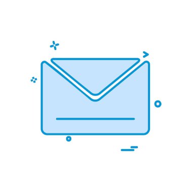 İleti simgesi tasarım vektörü