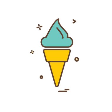 Koni simgesi tasarım, vektör çizim