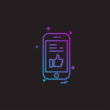 Akıllı telefon simge tasarlamak vektör 