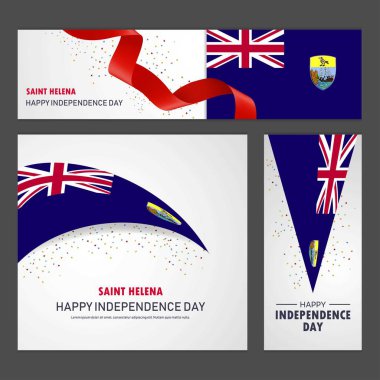 Mutlu Saint Helena bağımsızlık günü afiş ve arka plan belirleme