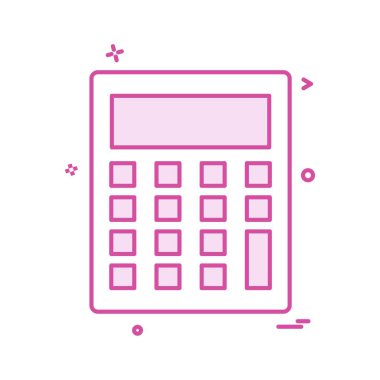 hesap makinesi simgesi vektör tasarımı