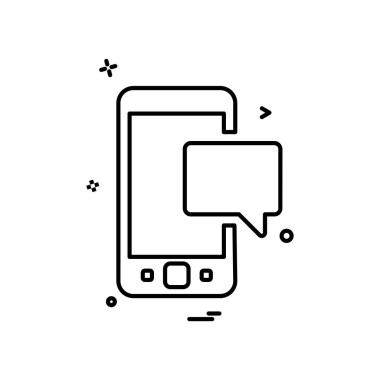 Mobil simge tasarım vektörü